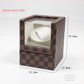 Електрически държач за завъртане на часовници, кожа с крокодилска текстура, едночелен, кутия за 50 бр.