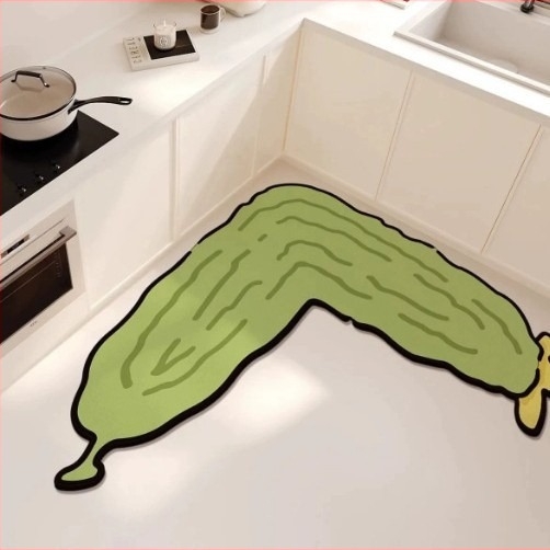 L-образен ъглов килим за баня, абсорбиращ, противохлъзващ се, шарка с анимационни животни, миещ се