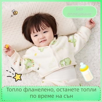 Детски удебелен шал с дълги ръкави за есенно‑зимно носене, протектор на раменете, топъл и уютен