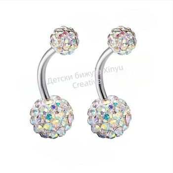 Пъпна халка от неръждаема стомана – унисекс моден стил OL, дизайн с букви/текст, персонализация