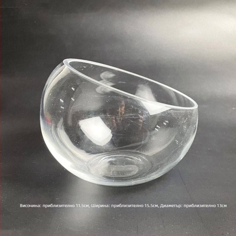 Стъклена бутилка с мъх за микро-ландшафт и екологичен дизайн — аквариум за златни риби с кръгъл отвор; сукуленти; Марка: Small Space Big World; Опаковка: картон; Дисплей: на повърхността