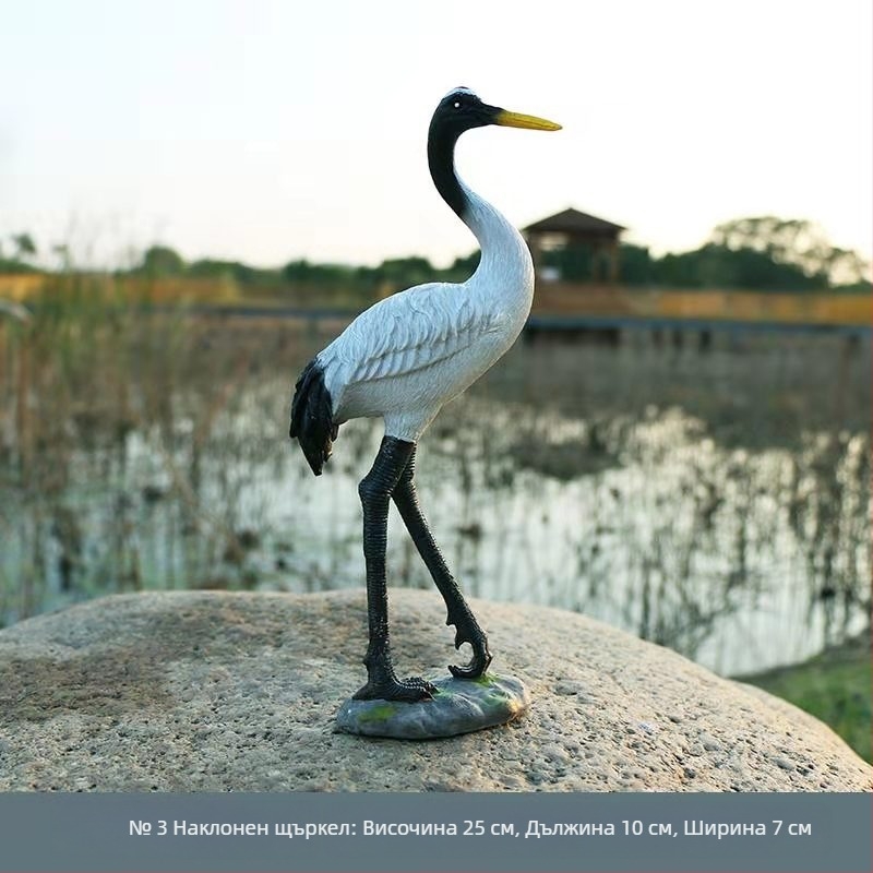 Кран от смола – мини ландшафтен орнамент (Материал: смола; Дизайн: животни; Персонализация: Да; Стил: пасторален)