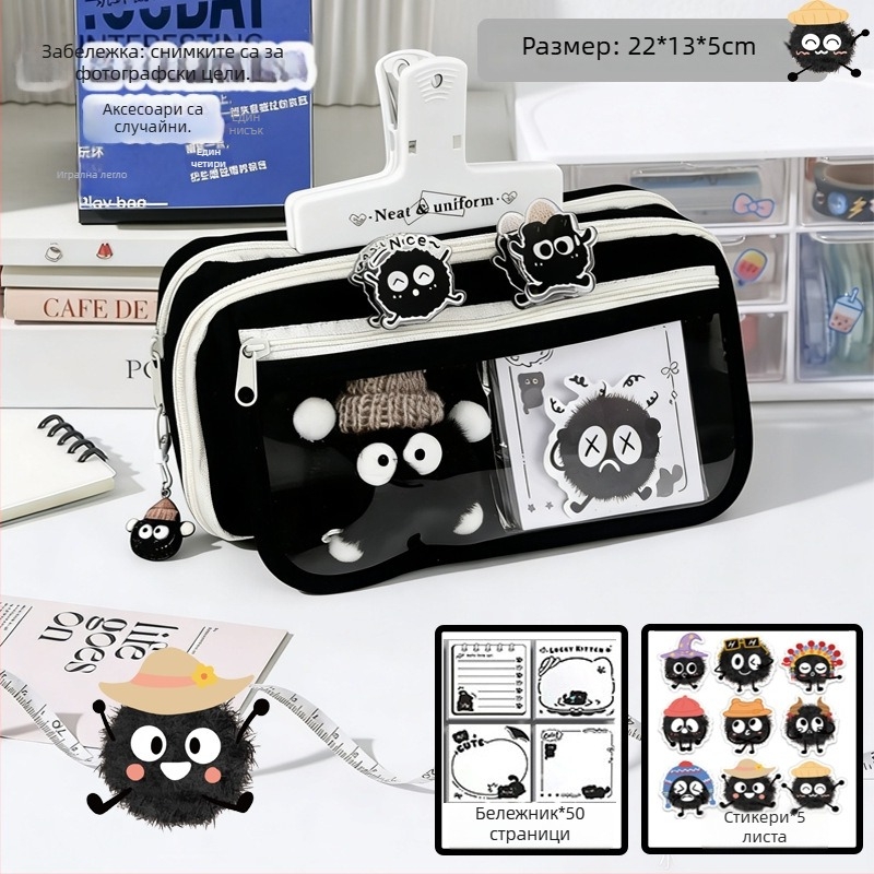 Пенал за начално училище, оксфордска тъкан, унисекс, сладък стил, кутия за канцеларски материали