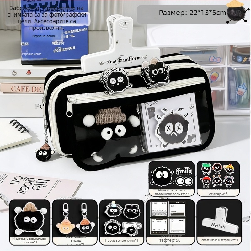 Пенал за начално училище, оксфордска тъкан, унисекс, сладък стил, кутия за канцеларски материали