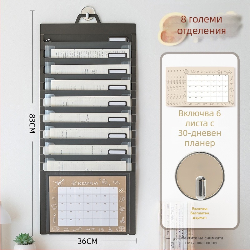 Прозрачна сгъваема чанта за файлове за учебни материали, PP материал, чанта с връзка