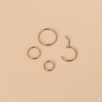 Носна халка, геометрична форма, метал, PT850 чистота, електроплакиран финиш, унисекс стил Европейско-американски