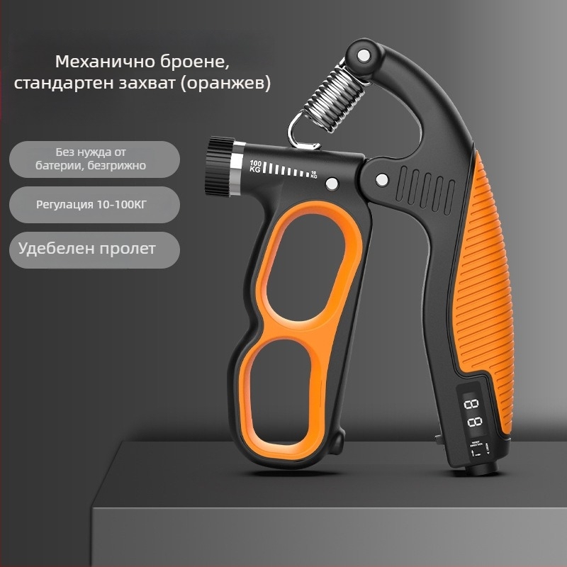 Уред за сила на захвата с пружинен механизъм за натягане — PP материал, 10–100 кг натоварване, тренировка на ръцете и китките