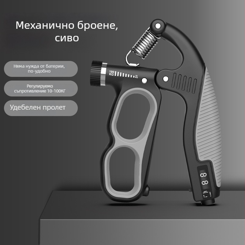 Уред за сила на захвата с пружинен механизъм за натягане — PP материал, 10–100 кг натоварване, тренировка на ръцете и китките