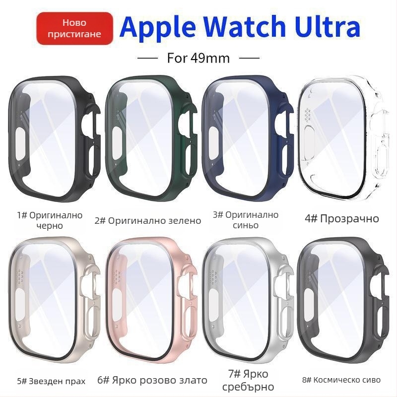 Защитен калъф за Apple Watch за iWatch 10-ти поколение 8765se и Ultra, PC корпус със защитно фолио