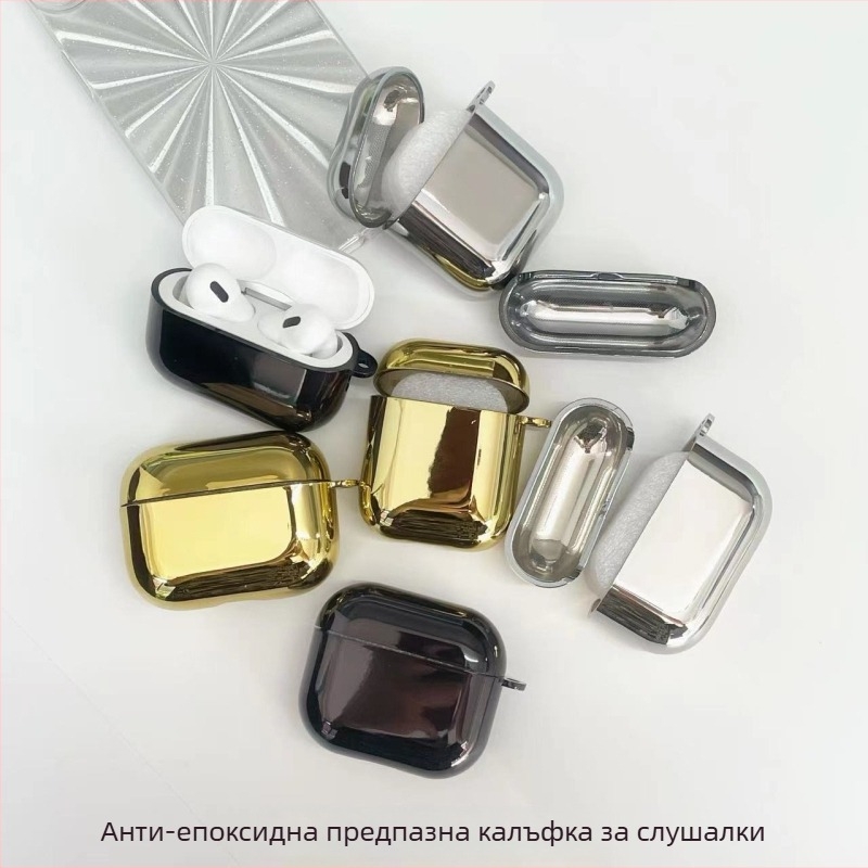Kesida TPU електроплакиран защитен калъф за Apple безжични слушалки – общ стил, съвместим с Apple