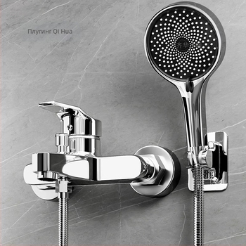 Душ комплект от мед, скрит вградим монтаж, модел 85-1, 1.6 MPa, функции дъжд и мехури, кръгла душ глава, модерен минималистичен стил