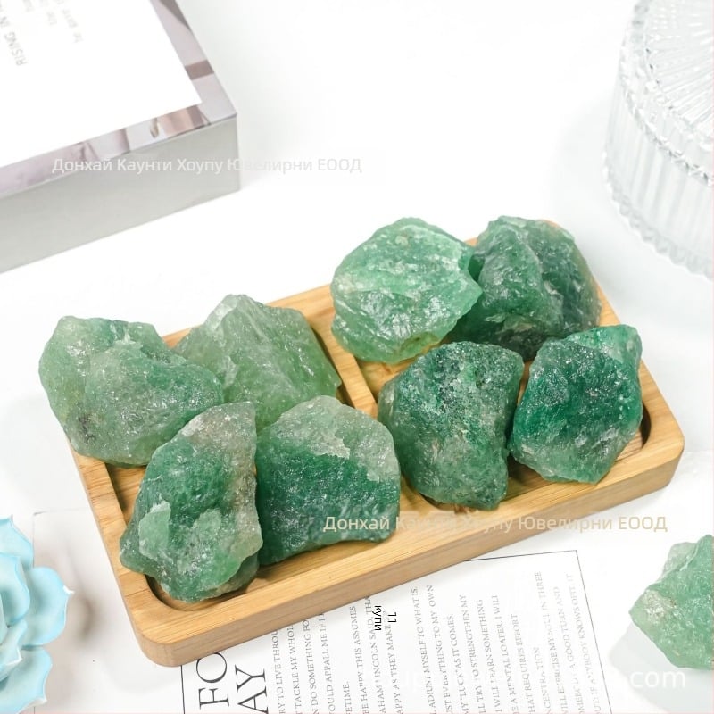 Камък за ароматерапия от ягодов кристал, дифузер камък, суров вид, DIY с мъниста