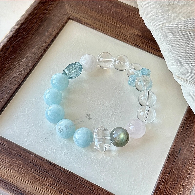 Браслет с оригинален дизайн, кристал, без вторични камъни, 2025 лято, стил: моден OL