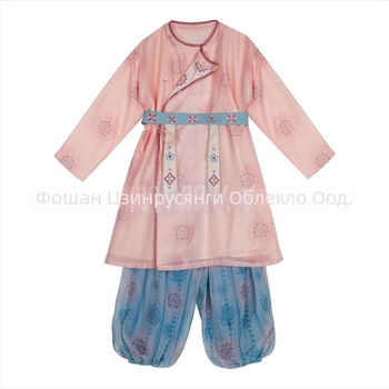 Ханфу детска чантичка през рамо, плат, стил китайски, цветен модел, за деца 0–10 г, есен 2025