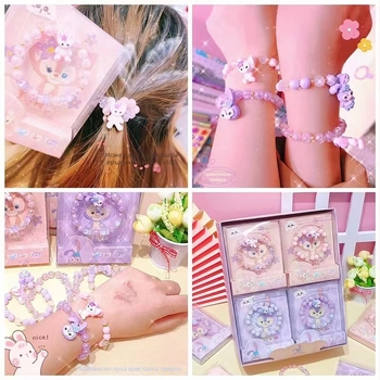 Гривна със изкуствени перли, свеж и сладък стил, мотив животно/зодия за деца