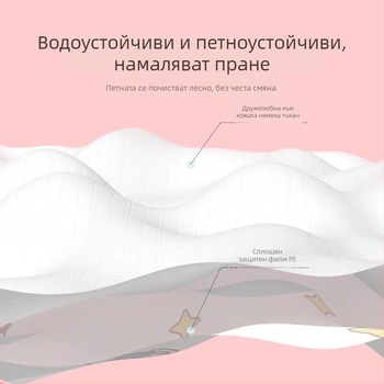 Бебешки еднократни защитни ръкави за защита от зацапване, за всички сезони, карикатурен принт, унисекс