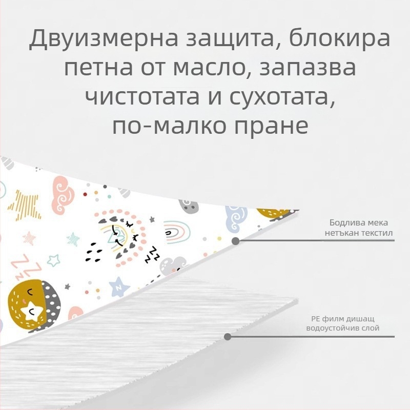Еднократни детски рукавчета – нетъкан текстил, водоустойчиви и маслоустойчиви, дишаща мембрана, сладък принт, 800 чифта в кутия