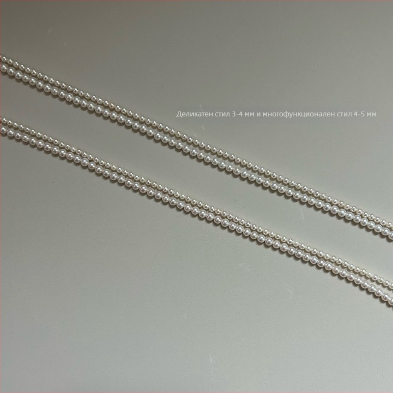 Колие Xuanming Jewelry, сладководни перли, перла с идеален кръг, сребро 925, лято 2025