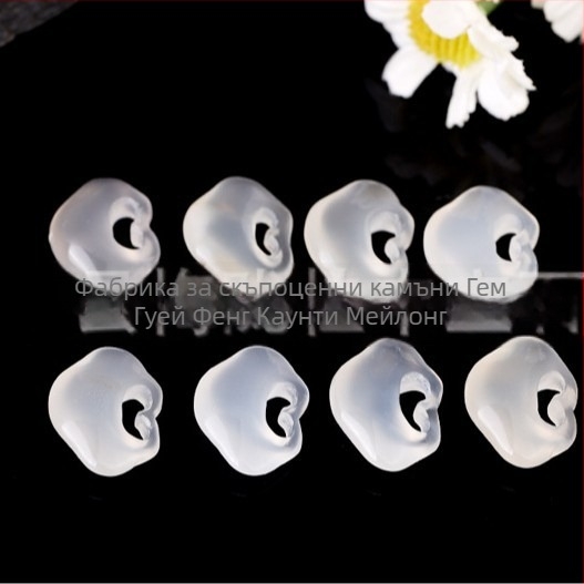 Агат Рюйи медальон за DIY бижута, естествен халцедон, необработен камък