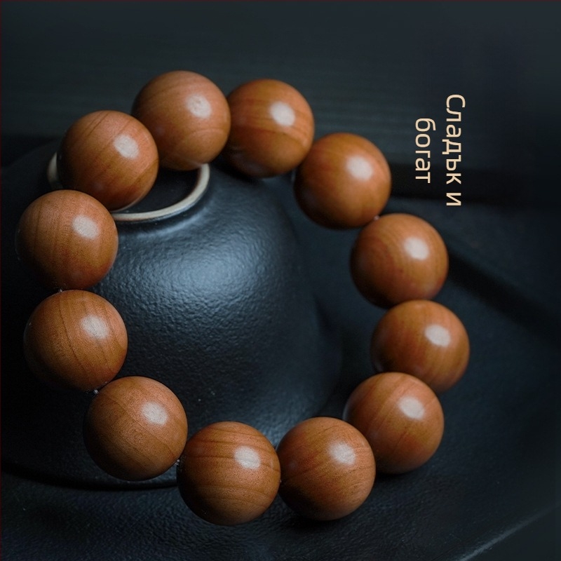 Сандалово дърво естествена гривна, полирана повърхност, издание пролет 2023