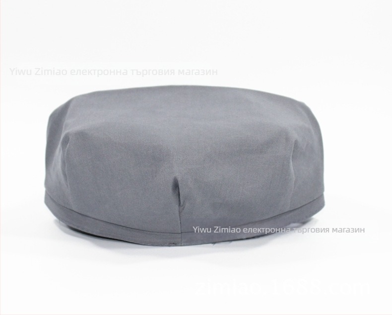 Плоска военна шапка с геометричен принт и звездна емблема, тай дай боядисване