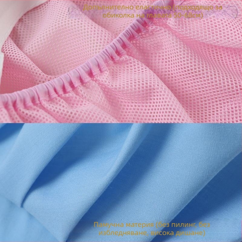 Кепка за готвачи с дълъг преден край, дишаща мрежеста материя, прахоустойчива за работилница и кухня, пролет