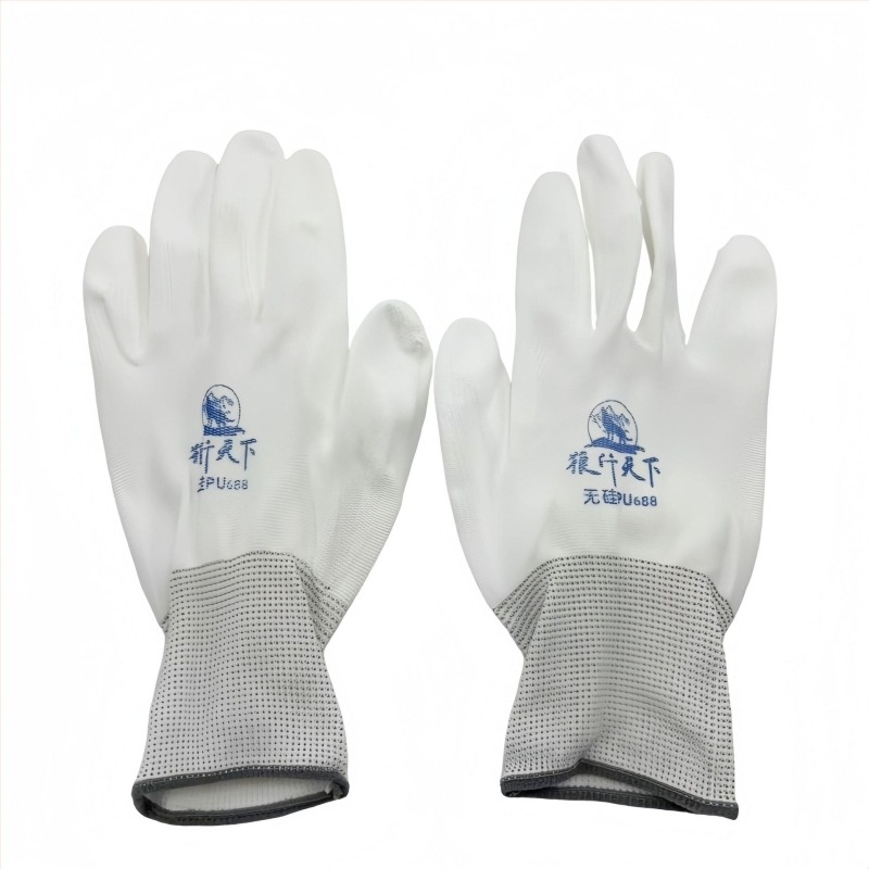 Работни ръкавици Nylon PU - антирязане, дишащи, противохлъзгащи, защита на ръцете, тегло 500 г, широко приложение