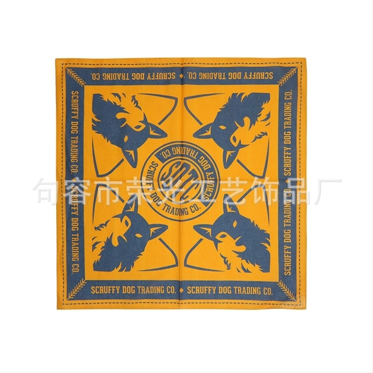 Персонализиран памучен квадратен шал с печат на лого по предоставени изображения, унисекс, ширина 60 см, декоративен принт