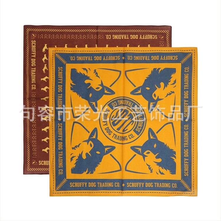 Персонализиран памучен квадратен шал с печат на лого по предоставени изображения, унисекс, ширина 60 см, декоративен принт