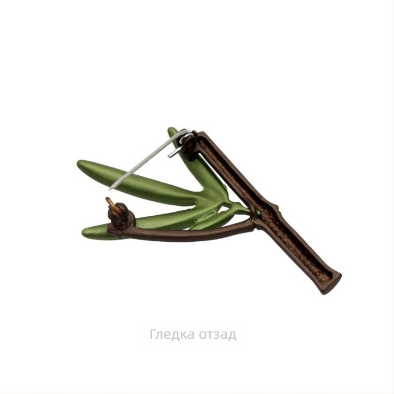 Бамбукова брошка в стил Китайски ретро, унисекс | цинкова сплав, MAINIU/McNew, маслена обработка, декоративна