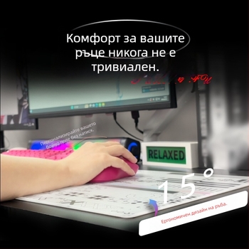 Подложка за мишка от закалено стъкло за гейминг | едностранна, печат на лого, персонализирана по образец