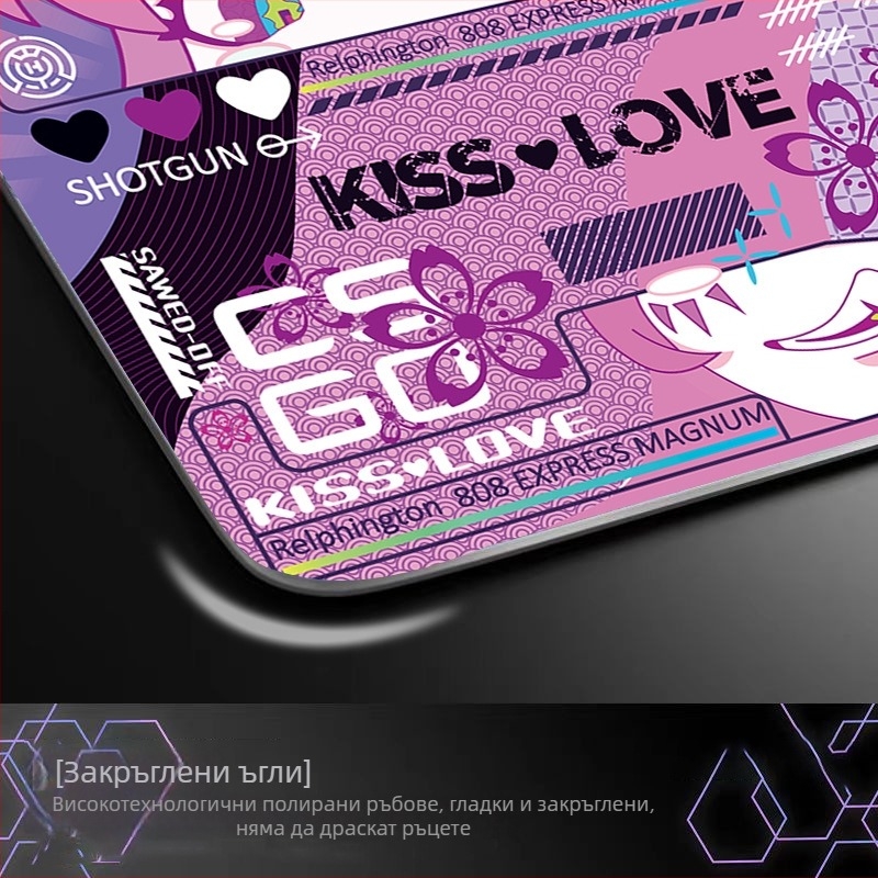 Подложка за мишка от закалено стъкло за гейминг | едностранна, печат на лого, персонализирана по образец