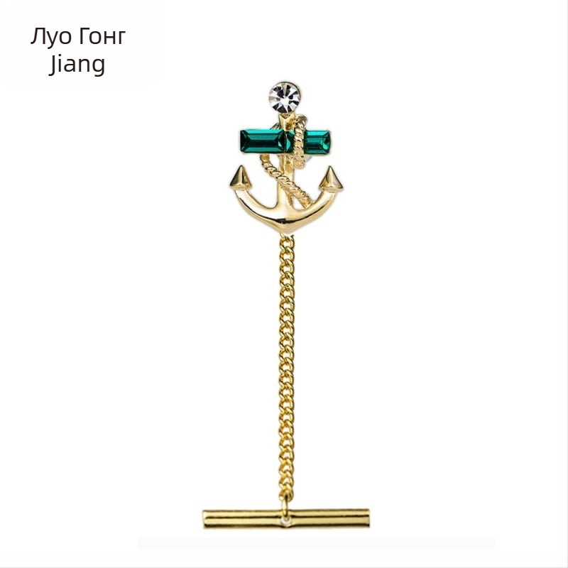 Клип за вратовръзка, геометрично едноцветно цвете на яка, електроплатирана сплав 18K, плоска глава, мъжки вечерен стил