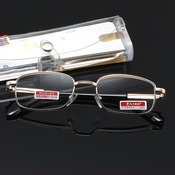 Очила за четене със лещи от смола и покритие, квадратна пълна рамка от метал, дизайн пролет 2023