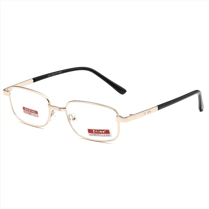 Очила за четене със лещи от смола и покритие, квадратна пълна рамка от метал, дизайн пролет 2023