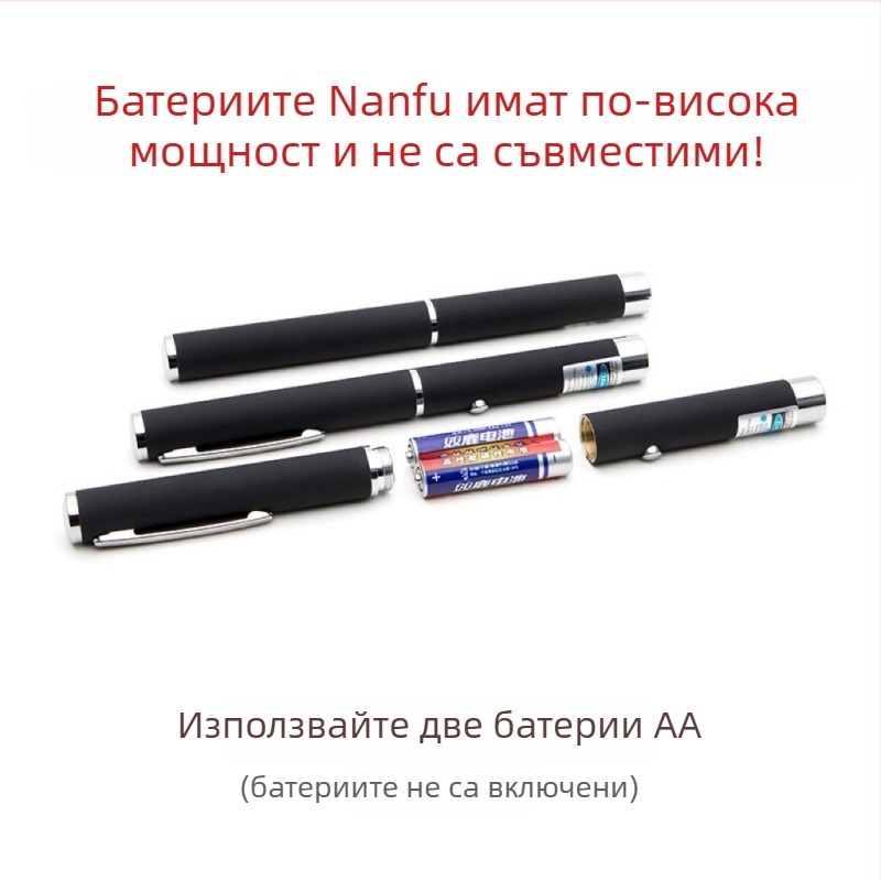 Анти-синя светлина тестова писалка, метално тяло, модел Anti-blue light test pen, единична опаковка, указателна писалка, без батерия