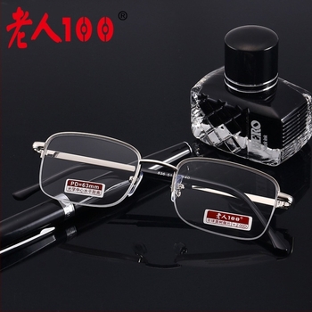 Очила за четене, модел 836, лещи от смола, асферични лещи, квадратна рамка от метал и медна сплав