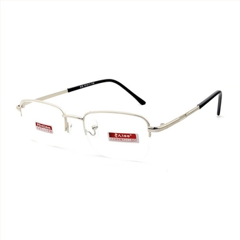 Очила за четене, модел 836, лещи от смола, асферични лещи, квадратна рамка от метал и медна сплав