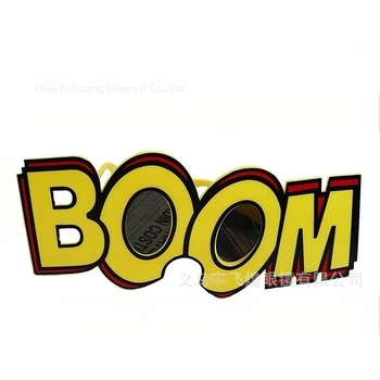 Очила BOOM с буквен дизайн, пълен рамков стил, унисекс за парти и снимки, PC материал, модел 076, Feihuang, лицензиран частен етикет