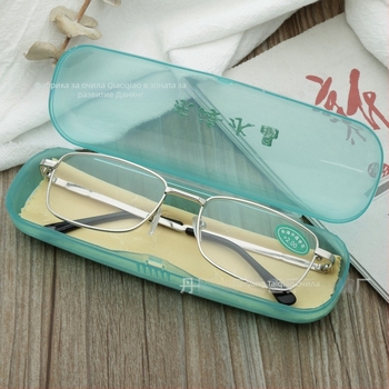 Очила за четене, винтидж овална метална рамка, несгъваеми, пълен рамков дизайн, модел 2017, лещи от стъкло