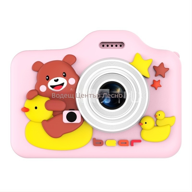 Ac02 Детска мини цифрова камера с двойна камера за HD запис, компактна камера за деца, с 2.0-инчов LCD, TF карта, 4800–9600 пиксела, ABS+TPU корпус, живот на батерията 1–3 дни