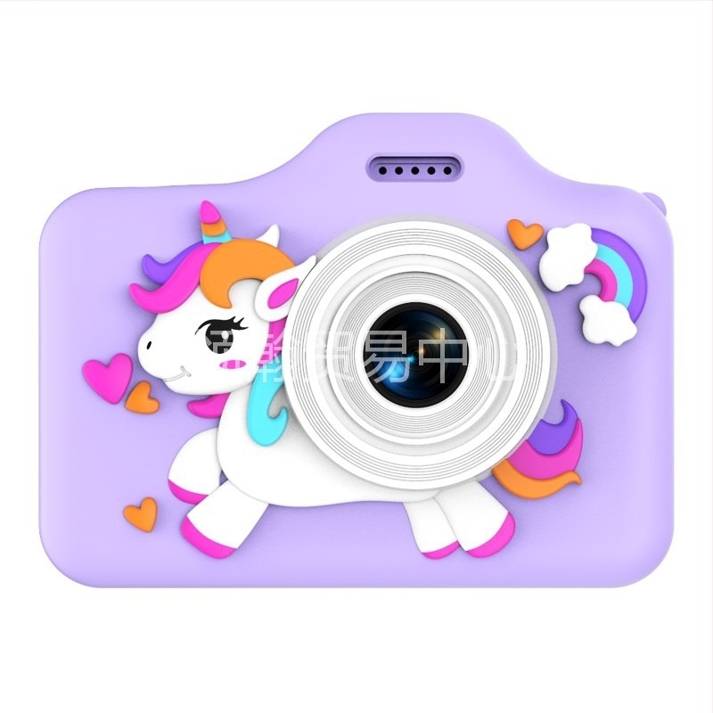 Ac02 Детска мини цифрова камера с двойна камера за HD запис, компактна камера за деца, с 2.0-инчов LCD, TF карта, 4800–9600 пиксела, ABS+TPU корпус, живот на батерията 1–3 дни