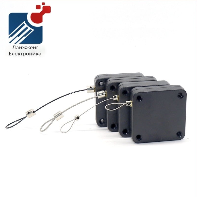 Автоматичен прибиращ се държач за кабел с защита срещу кражба — модел LZ-093, произход: Дънгуан, температурен диапазон -30…70°C, влажност ≤90%, подходящ за VR зали и изложбени пространства