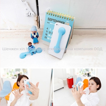 XHY-03 силиконов настолен държач с двойни вакуумни чаши, против подхлъзване, универсален за мобилен телефон и iPad