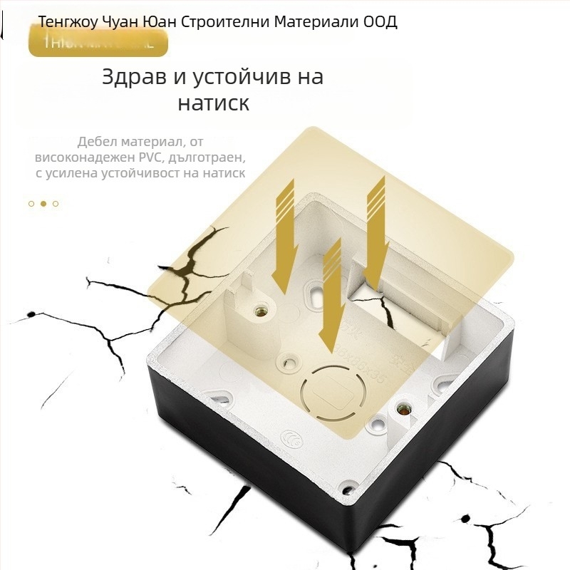 Тип 86 Повърхностно монтирана кутия за съединители, ключове и контакти – ултра тънка основа