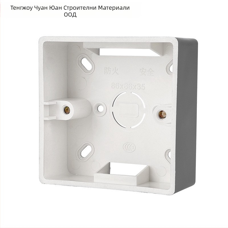 Тип 86 Повърхностно монтирана кутия за съединители, ключове и контакти – ултра тънка основа