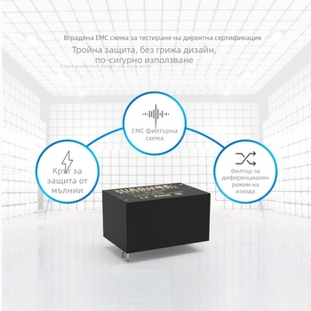 High Energy Cube 5W AC-DC превключваем модул за захранване, вход 220V, изход 5V1A, изолиран регулатор, CE сертифициран (AP05N05-Zero)