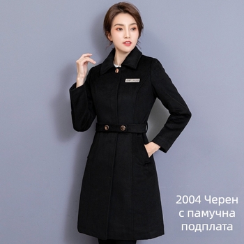 Унисексово бизнес палто със смесен памучно-полиестър плат, влагоотводяща функция, средна дължина, тънък силует, за хотел и офис, есен-зима-пролет