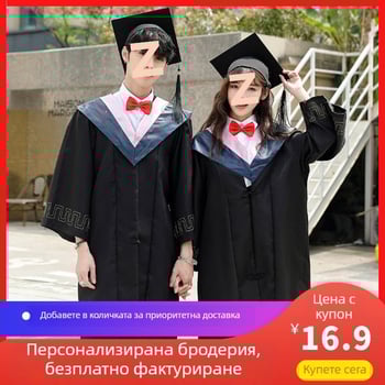 Академична мантия за завършване, колежански стил, TR плат, PVC основен материал ≤30%, Азиатски вдъхновение, артистичен винтидж, лято 2020