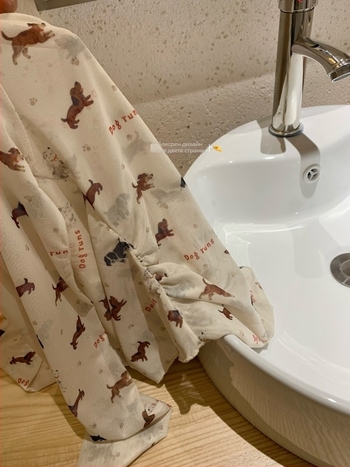 WGWE Женска тениска с принт на кученце, U-образно деколте, дълги ръкави, качулка и колажен дизайн